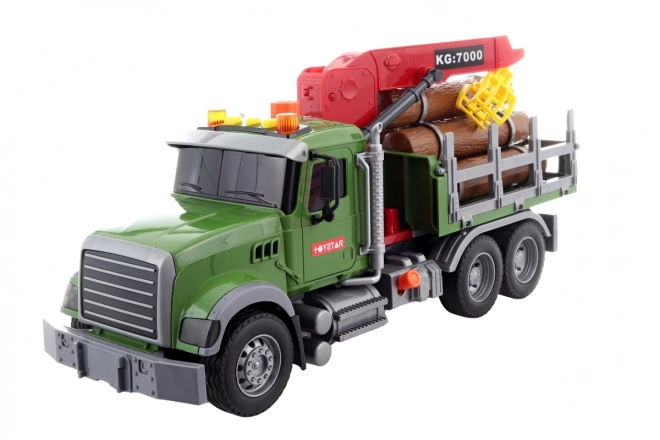 Großer Holztransport-LKW mit Batteriebetrieb