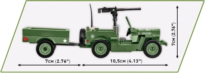 Jeep Willys MB mit Anhänger Konstruktionsspielzeug