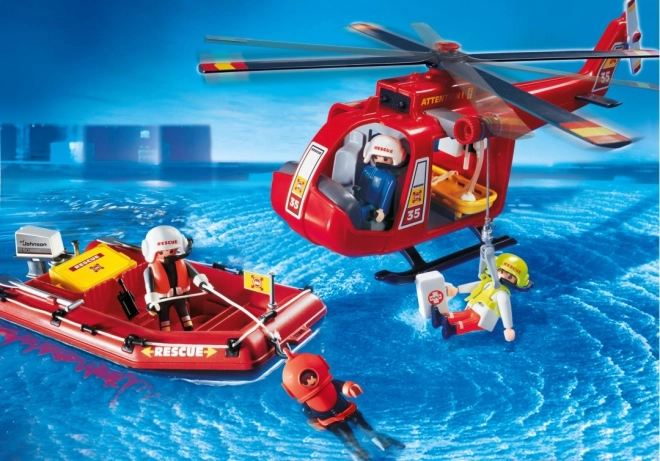 City Action Rettungshubschrauber mit Ponton