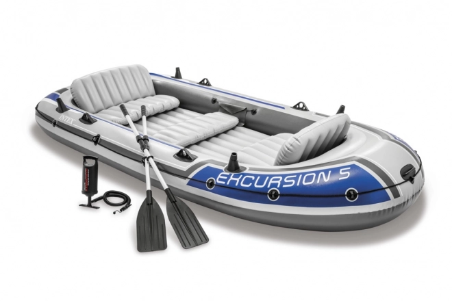 Aufblasbares Boot für 5 Personen Excursion 5 mit Rudern und Pumpe