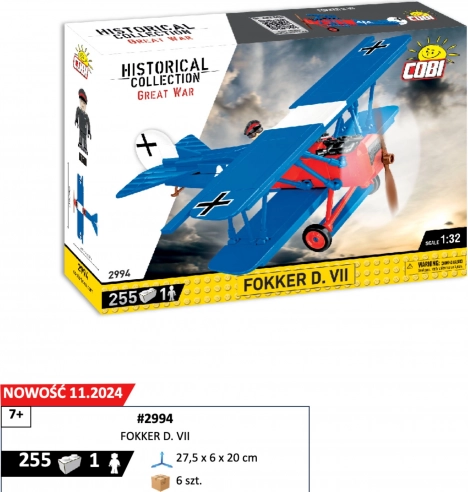 COBI-Bausatz Fokker D.VII – historisches Flugzeugmodell 1:32