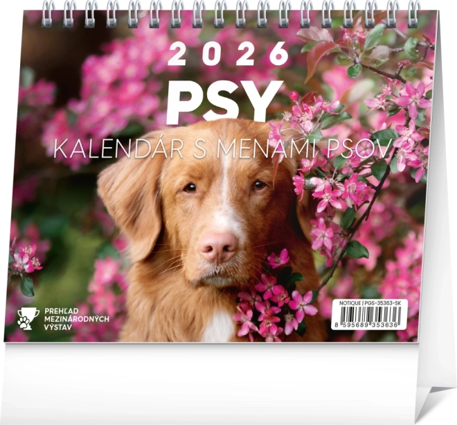 NOTIQUE Tischkalender Hunde mit Hundenamen 2026