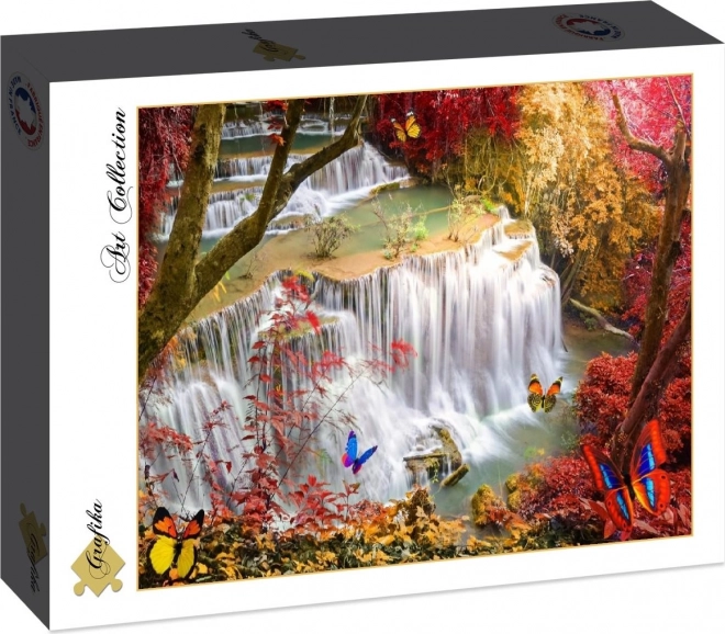 Puzzle Wasserfall im tiefen Wald 2000 Teile