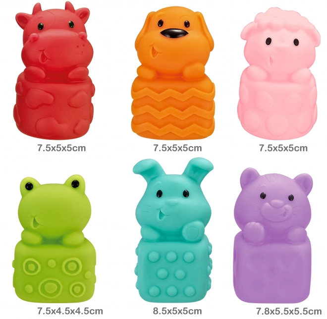 Weiche sensorische Tiere Spielset 6-teilig von Woopie
