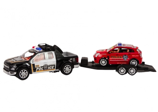 Polizei Pick-up Spielzeug mit Anhänger