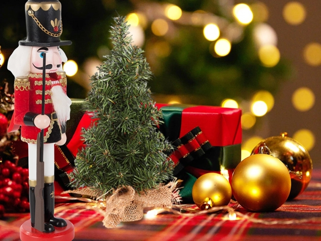 Dekorativer Holz Nussknacker Soldat Weihnachtsfigur