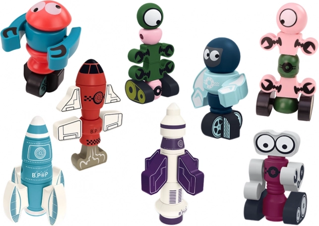 Magnetische Würfel Weltraumrakete 56 Stücke
