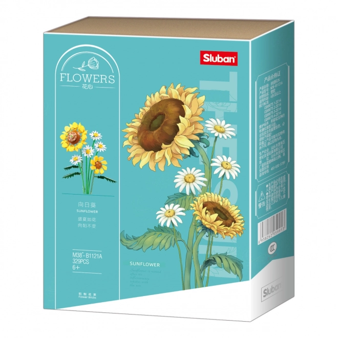 Sluban Blumen Sonnenblumen mit Gänseblümchen