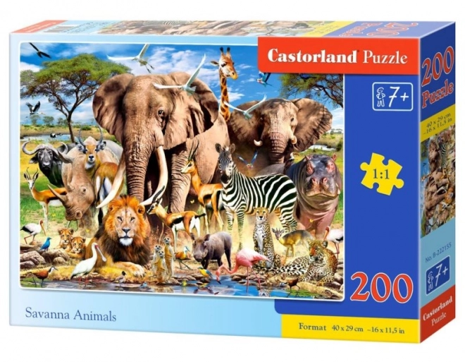 Puzzleset Savanna Tiere 200 Teile