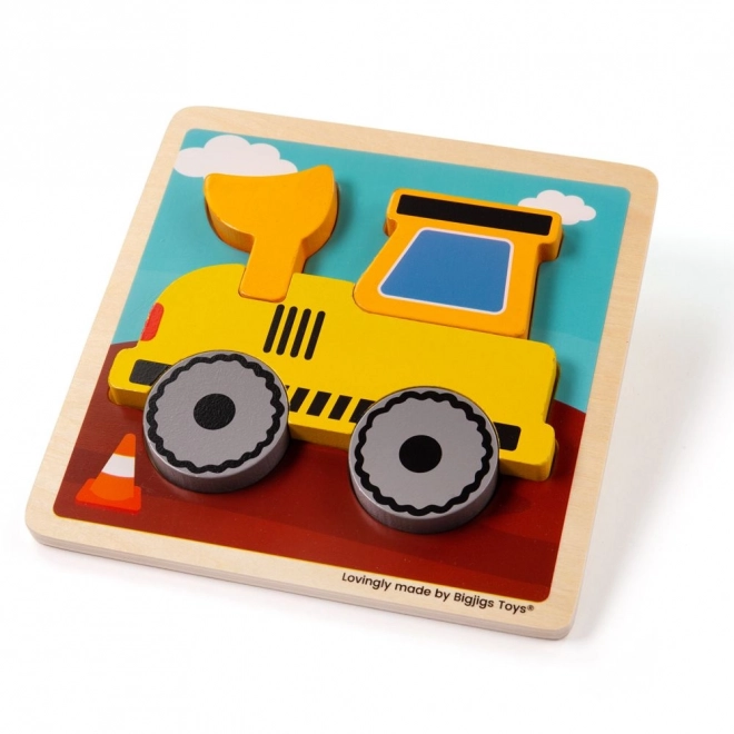 Bigjigs Toys Steckpuzzle Bagger