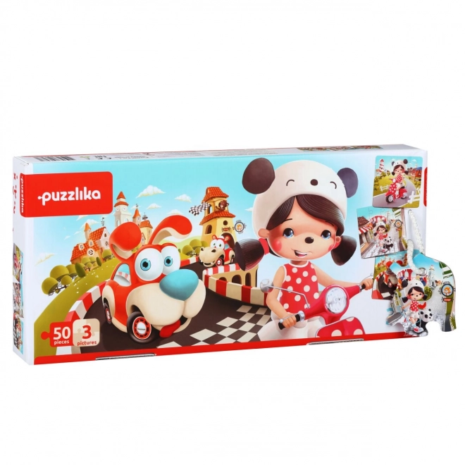 Glückliche Geschichten 3 in 1 Puzzle Set