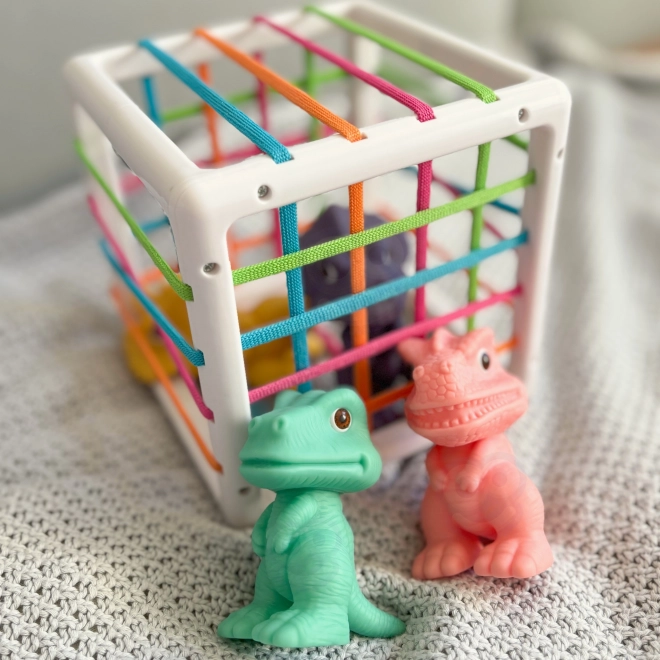 Elastischer Sensorik-Würfel mit Dinosauriern für Kinder
