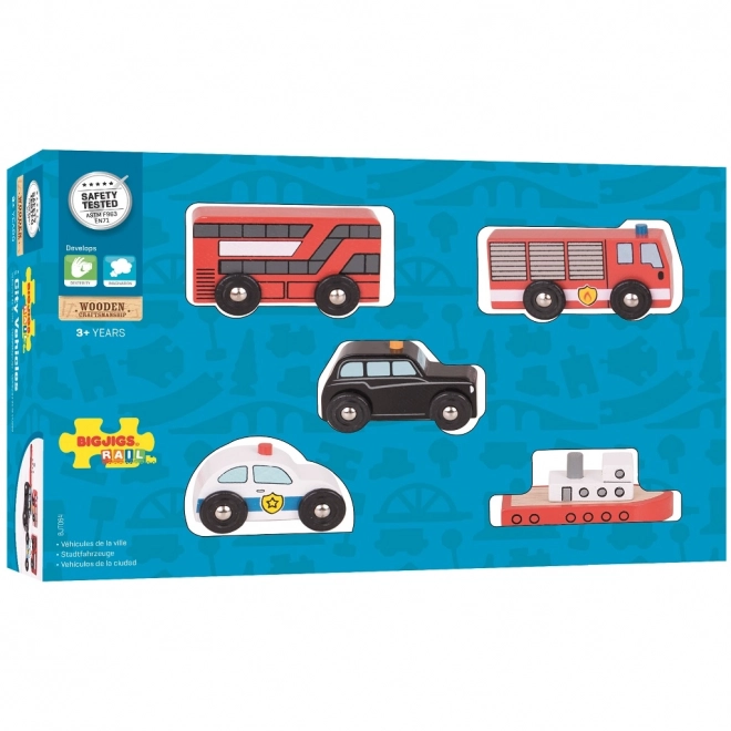 Bigjigs Rail Stadtfahrzeuge Set