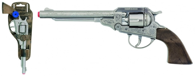 Kovboj Revolver Silber Metal 8 Schuss