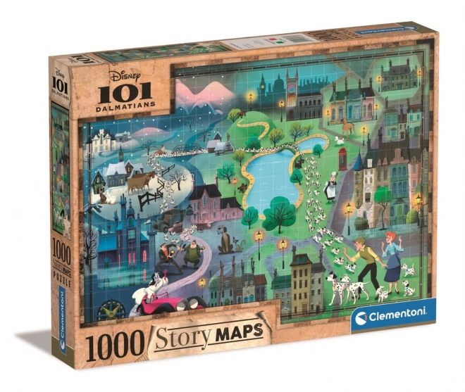 Puzzle 1000 Teile Story Maps 101 Dalmatiner