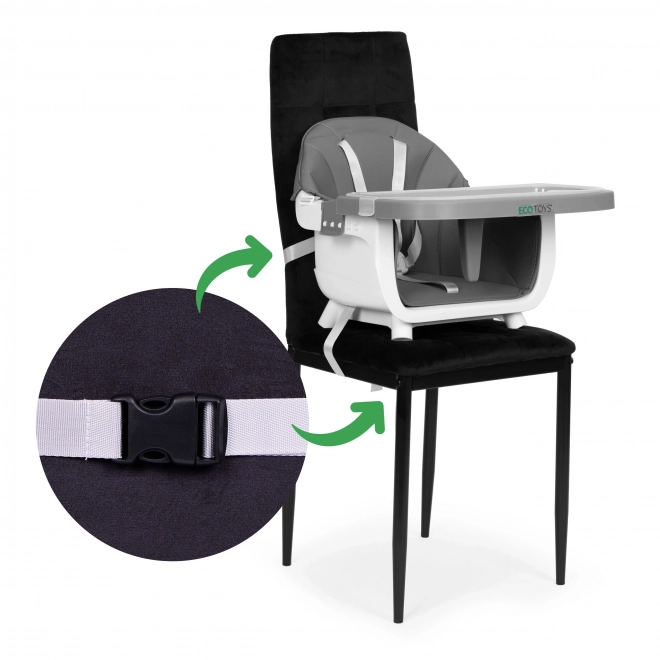 2-in-1 Kinderhochstuhl Grau von ECOTOYS