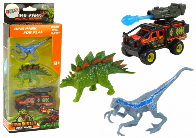 Dinosaurier Figuren Set Auto mit Rakete