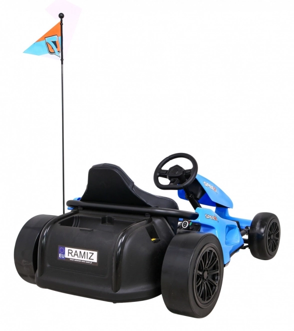 Speed 7 Drift King batteriebetriebene Gokart für Kinder Blau + Driftfunktion + Sportsitz + 2 Geschwindigkeiten + EVA