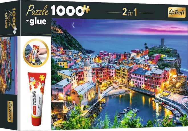 Vernazza, Ligurien, Italien Puzzle Set mit Kleber 1000 Teile