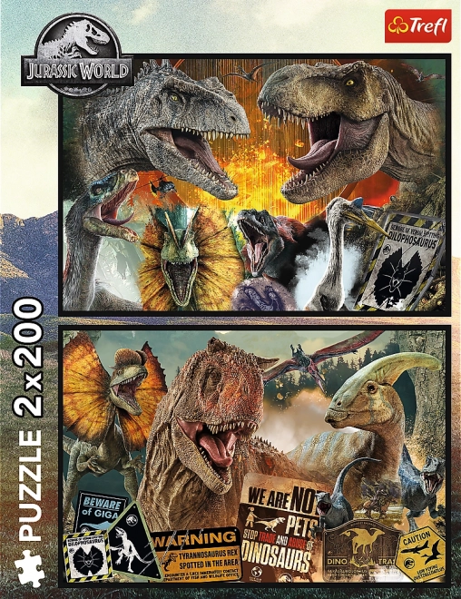 Puzzle 2x200 Teile Prähistorische Welt Jurassic World