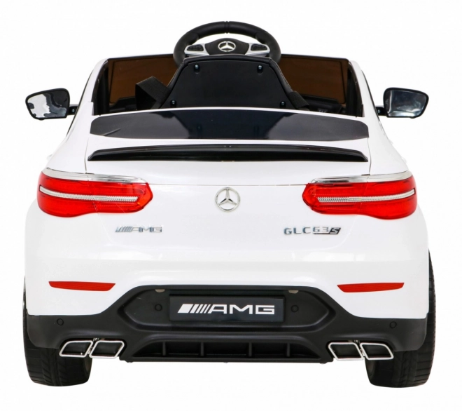 Mercedes Benz GLC63S für Kinder weiß + Fernsteuerung + 4x4 Antrieb + MP3 LED + EVA + sanfter Start