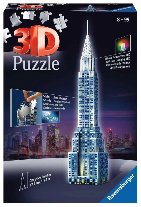 Ravensburger 3D Puzzle Leuchtende Chrysler Building Nachtedition