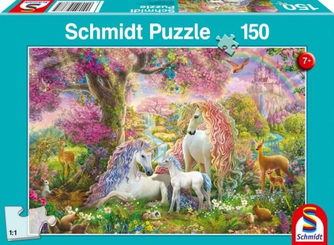 Schmidt Puzzle Blumen und Einhörner 150 Teile