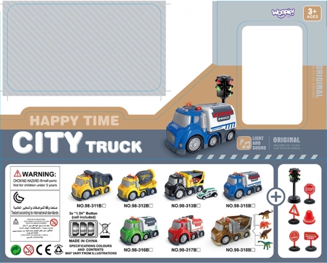 Woopie Müllwagen City Truck Geräusch- und Lichteffekte