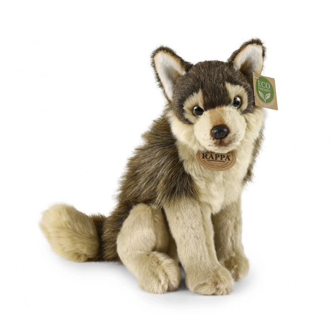 Eco-Freundlicher Sitzender Plüschwolf 28 cm