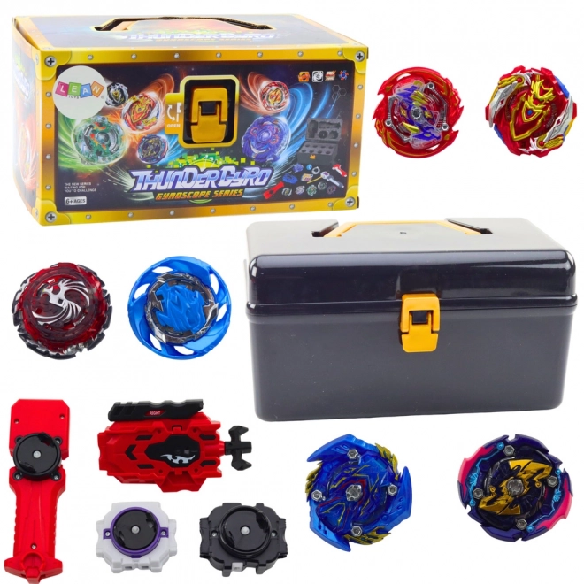 Wirbelnde Scheiben Spinner Spielset mit Abschussvorrichtungen 8 Stk