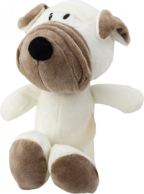 Kleiner Plüsch-Mops mit Saugnapf 16cm