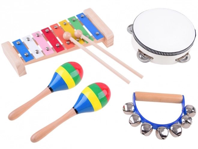 Farbenset Holzmusikinstrumente für Kinder