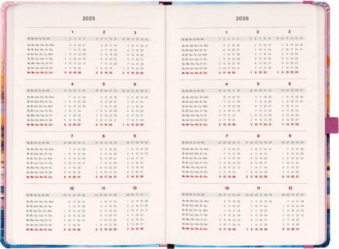 Notizbuch Wochenplaner Seerose 2025