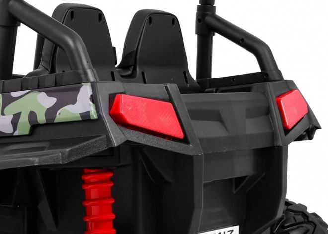 Kinder Geländewagen Grand Buggy 4x4 mit Tarnung, LED-Beleuchtung und MP3-Radio