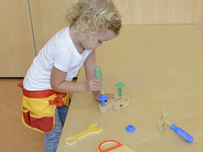 Werkzeuggürtel für Kinder mit 12 Handwerker-Werkzeugen