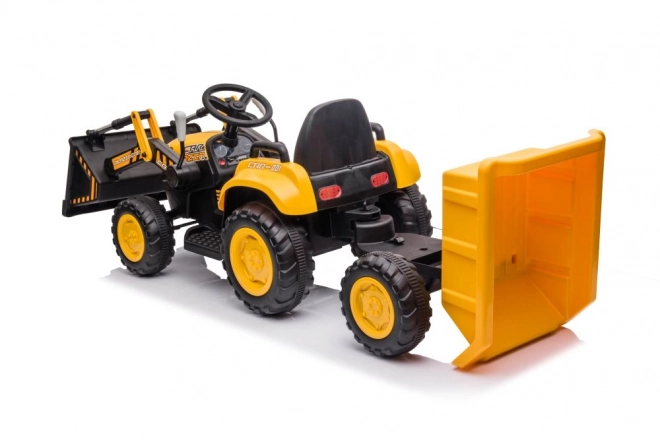 Elektrischer Traktor mit Schaufel Gelb