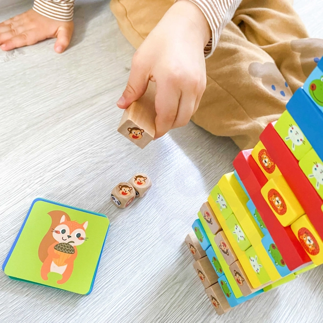 Holzspiel Jenga Tiere TOOKY TOY