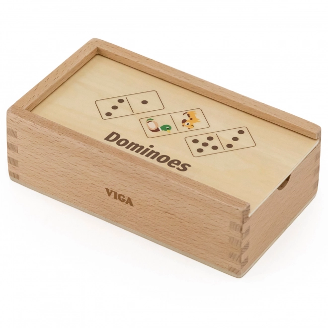 Viga Holz-Domino 2-in-1 Tiere und Zahlen