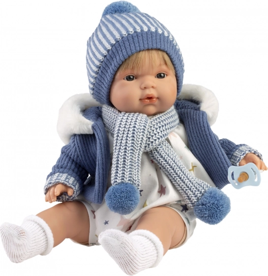 Realistische Puppe SASHA mit Geräuschen und weichem Körper - 38 cm