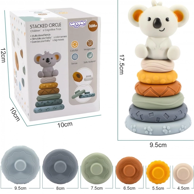 Woopie Baby Lernpyramide Koala 2-in-1 Beißring