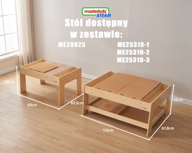 Masterkidz Holz-Bildungstisch mit Zubehör STEM Wall
