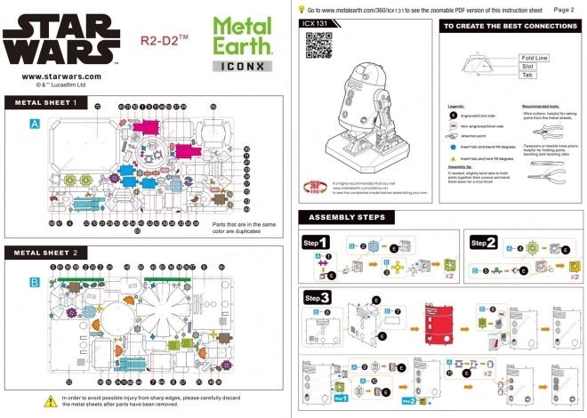 3D-Puzzle Star Wars R2-D2 von Metal Earth