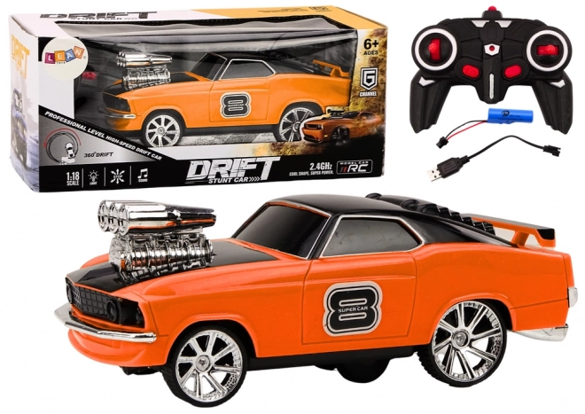 Ferngesteuertes Drift-Auto 1:18 mit Licht- und Soundeffekten