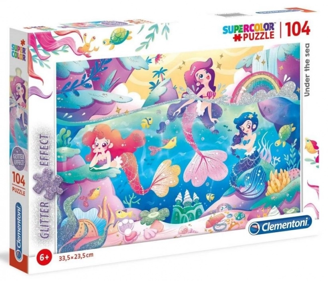 Glitzerpuzzle Unter dem Meer 104 Teile