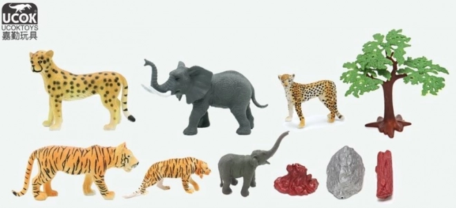 Figurenset Wildtiere 6 Stück 10 cm