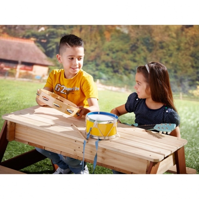 Picknicktisch Nick mit Bank und Sonnenschirm AXI