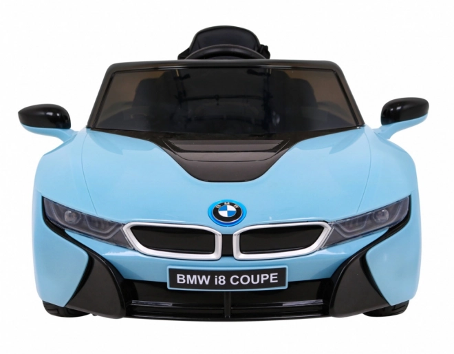 BMW I8 Lift Batterie Auto Blau + Fernsteuerung + langsamer Start + 3-Punkt-Gurte + MP3 USB + LED-Diode