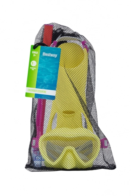 Taucher-Set Bestway Gelbe Maske, Flossen, Rohr 25039