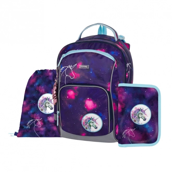 Schulrucksack Set OXY GO Unicorn