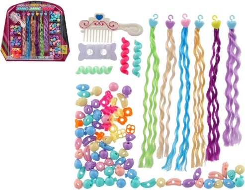 Set aus Perlen und Haarzöpfen